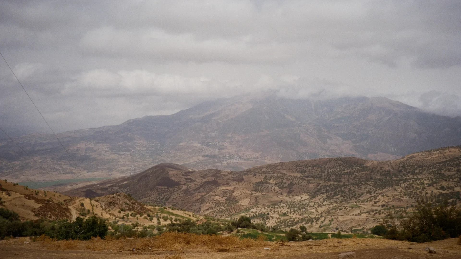 Massif du Toubkal vu depuis la vallée d’Imlil
