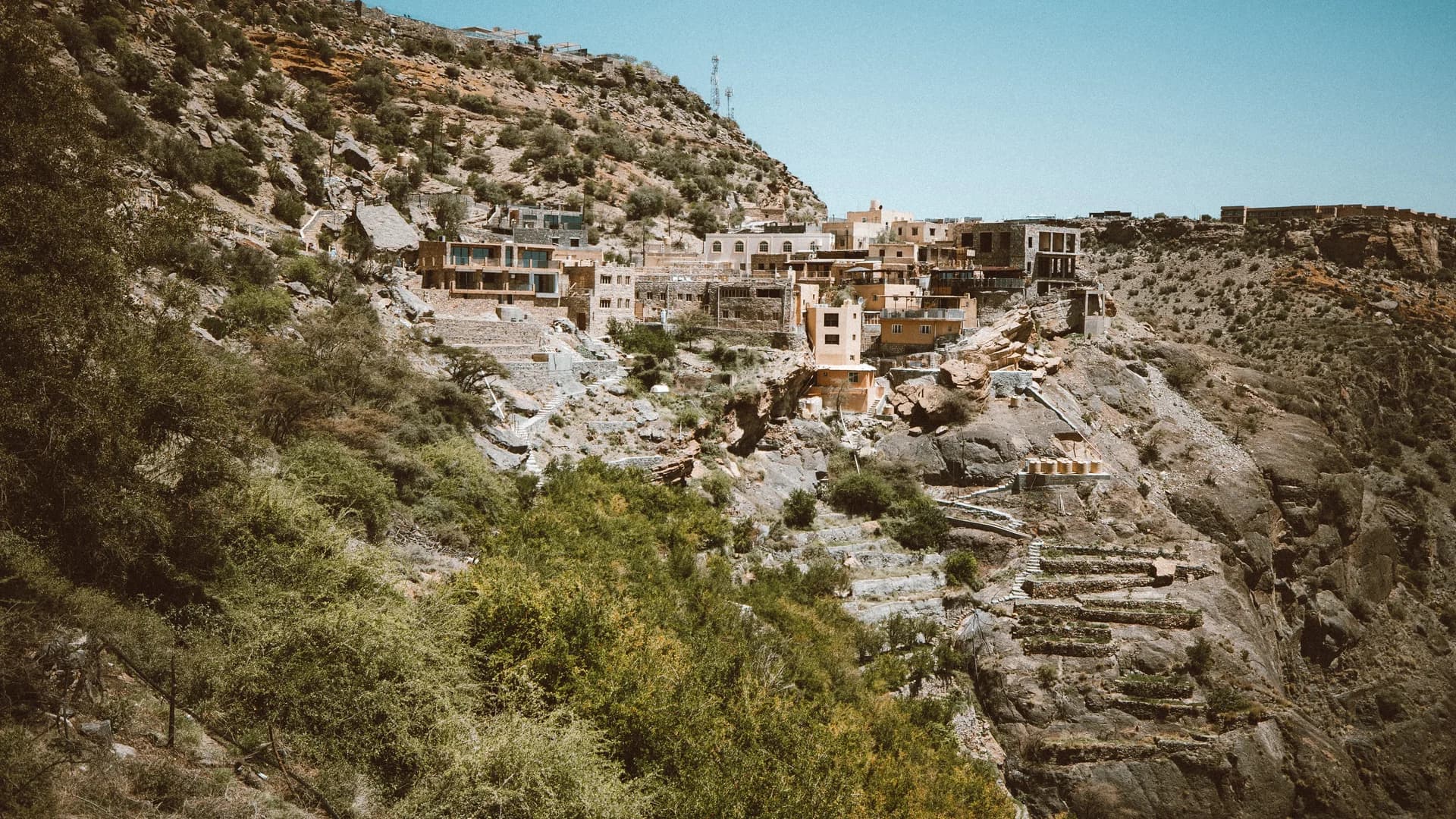 Paysage d’un village berbère de montagne près d’Imlil