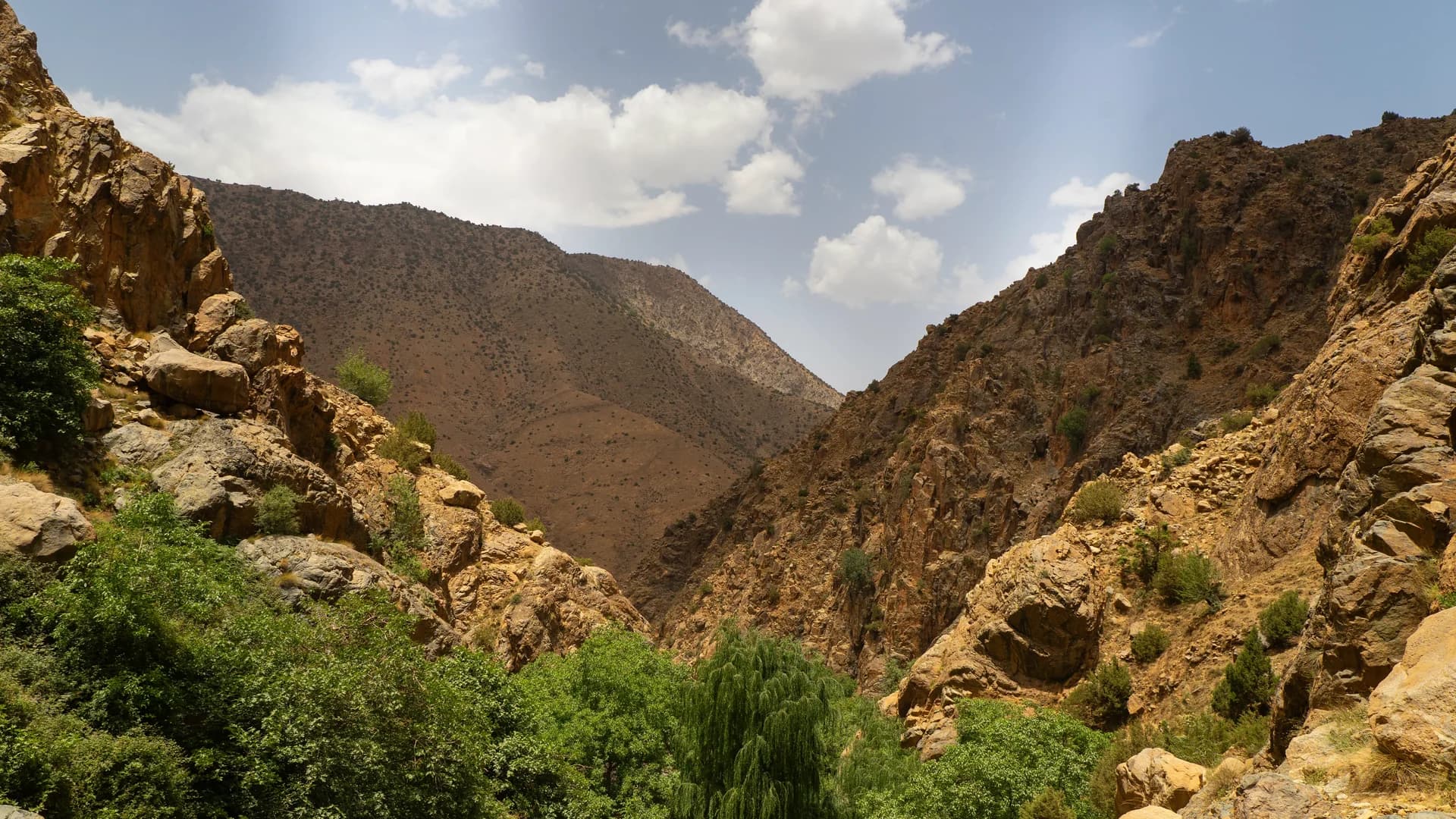 Vue de la vallée d’Imlil dans le Haut Atlas